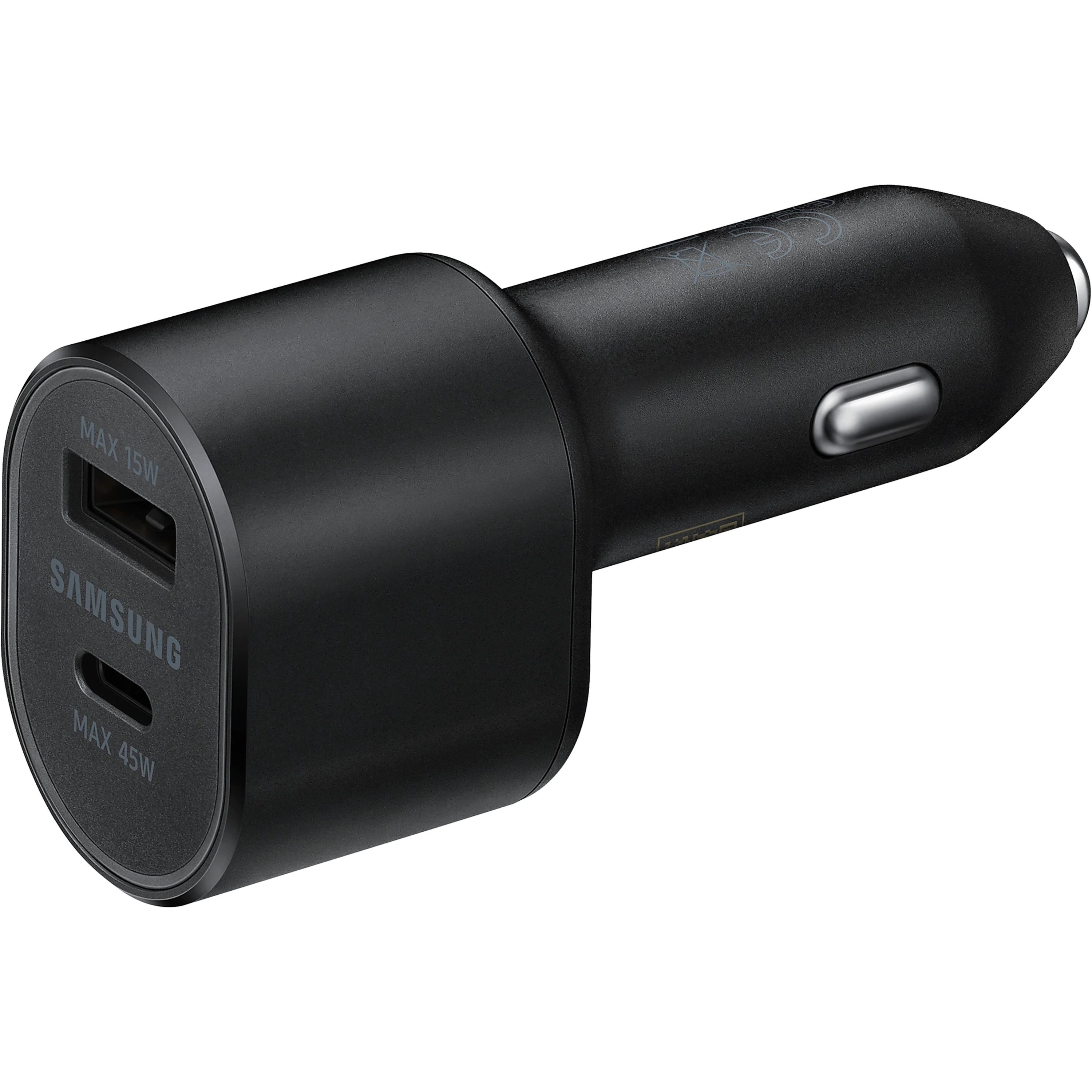 מטען כפול לרכב Samsung 45W+15W - צבע שחור שנה אחריות ע"י היבואן הרשמי
